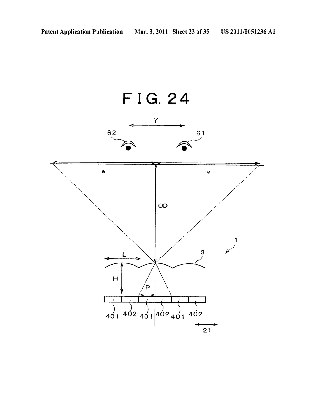 THREE-DIMENSIONAL IMAGE DISPLAY DEVICE, PORTABLE TERMINAL DEVICE, DISPLAY PANEL AND FLY EYE LENS - diagram, schematic, and image 24