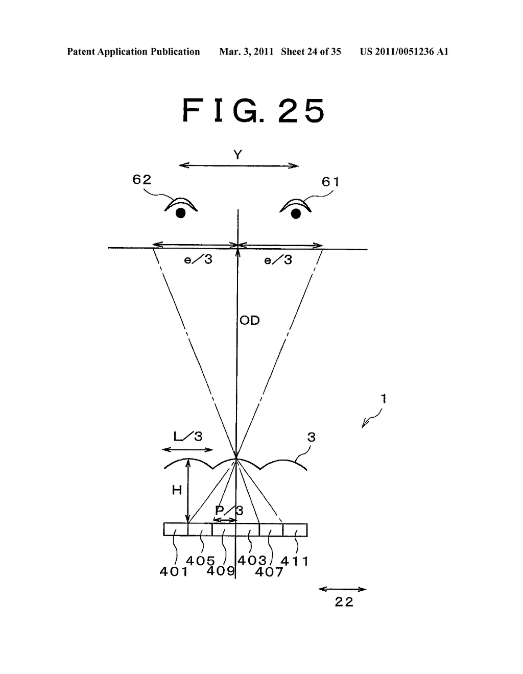 THREE-DIMENSIONAL IMAGE DISPLAY DEVICE, PORTABLE TERMINAL DEVICE, DISPLAY PANEL AND FLY EYE LENS - diagram, schematic, and image 25