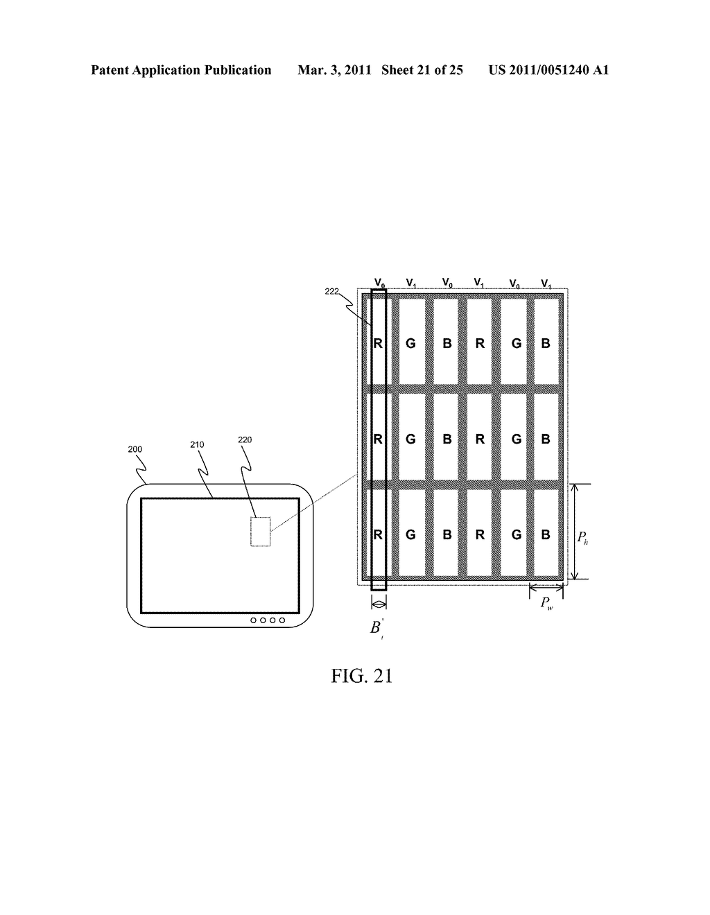 PARALLAX BARRIER 3D IMAGE DISPLAY METHOD - diagram, schematic, and image 22