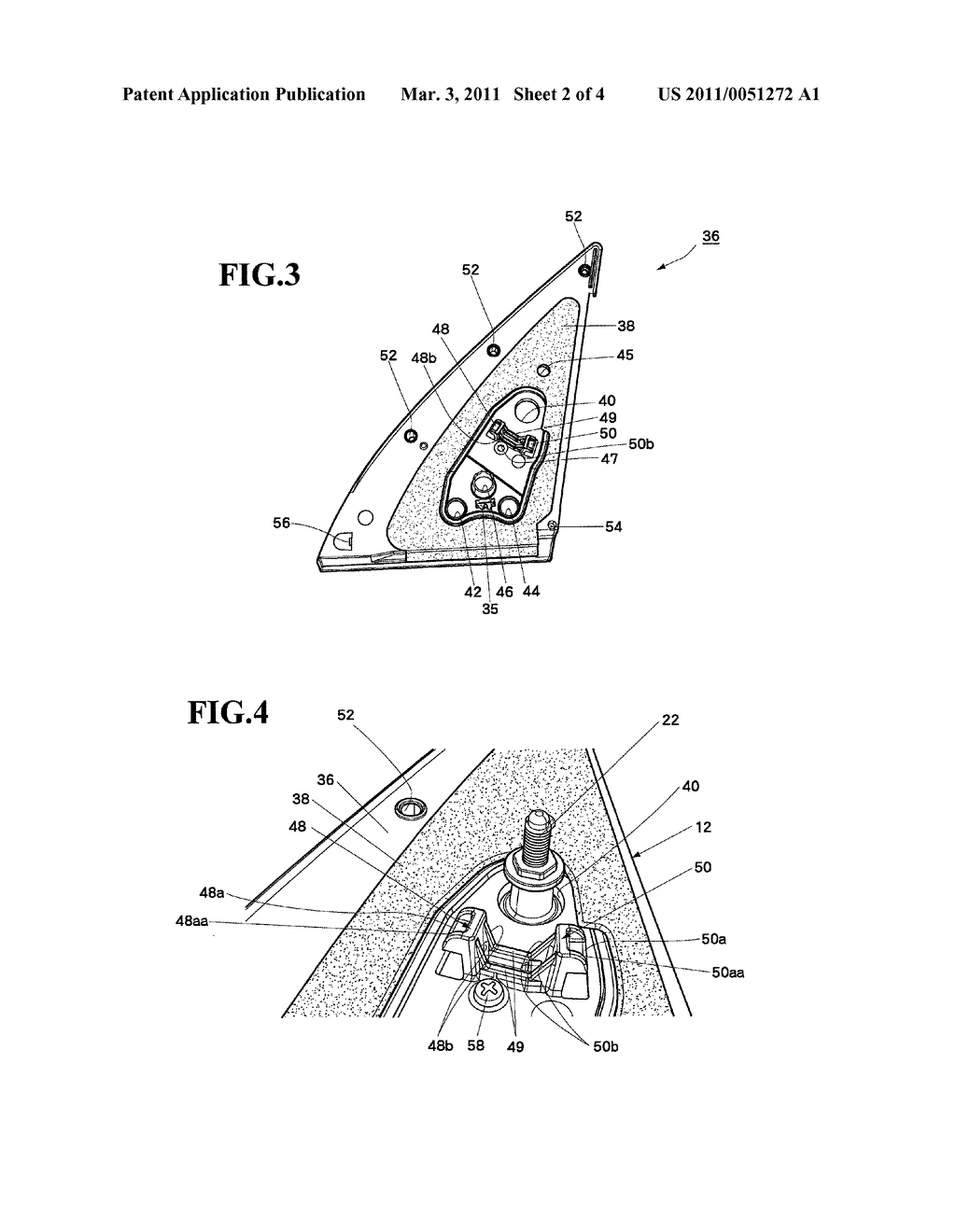 MOUNTING PORTION STRUCTURE OF DOOR MIRROR - diagram, schematic, and image 03