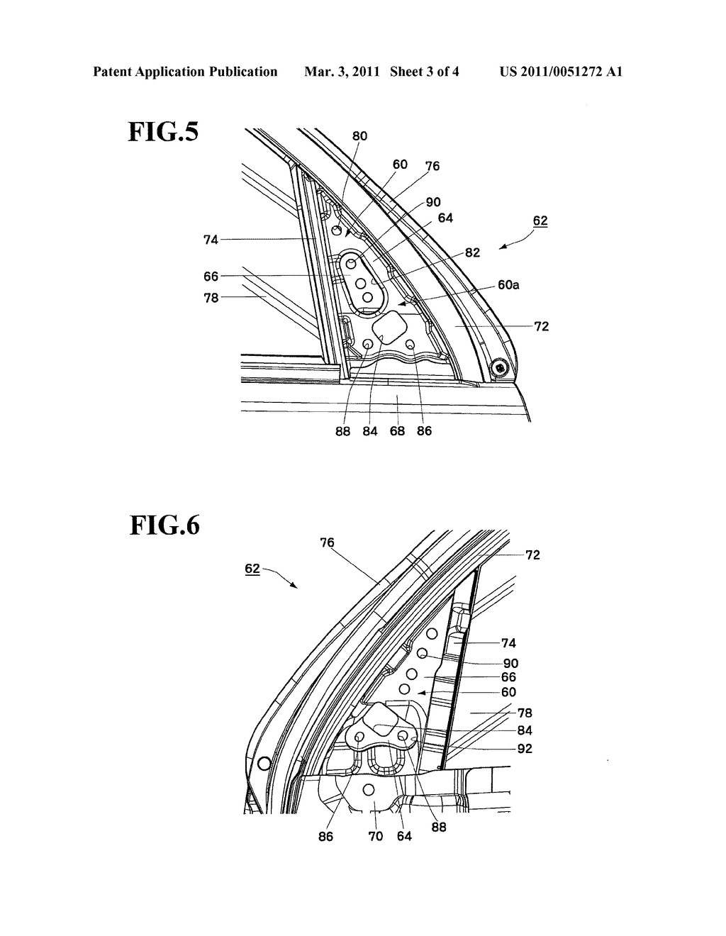 MOUNTING PORTION STRUCTURE OF DOOR MIRROR - diagram, schematic, and image 04