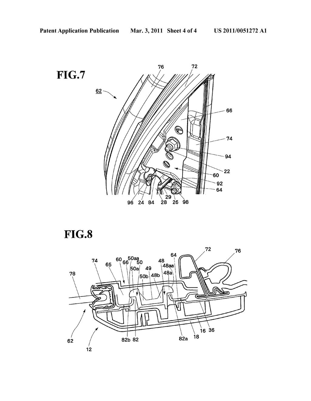 MOUNTING PORTION STRUCTURE OF DOOR MIRROR - diagram, schematic, and image 05