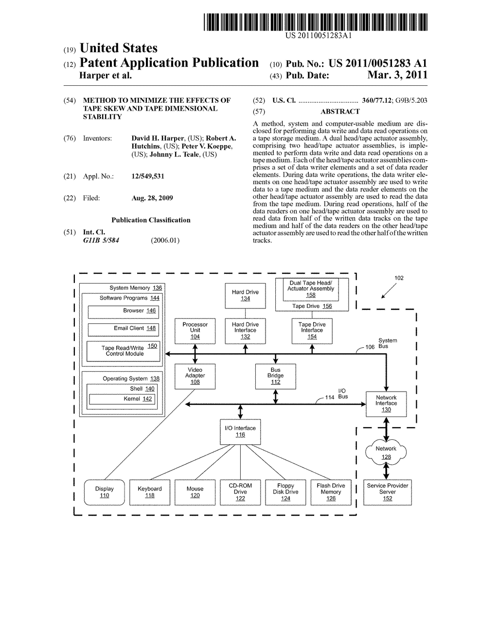 Method To Minimize The Effects Of Tape Skew And Tape Dimensional Stability - diagram, schematic, and image 01