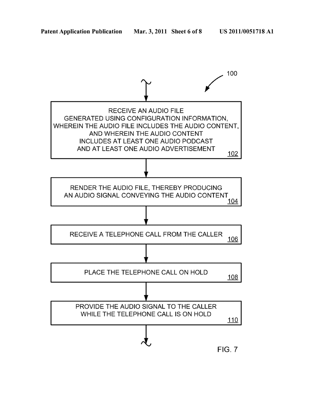 METHODS AND APPARATUS FOR DELIVERING AUDIO CONTENT TO A CALLER PLACED ON HOLD - diagram, schematic, and image 07