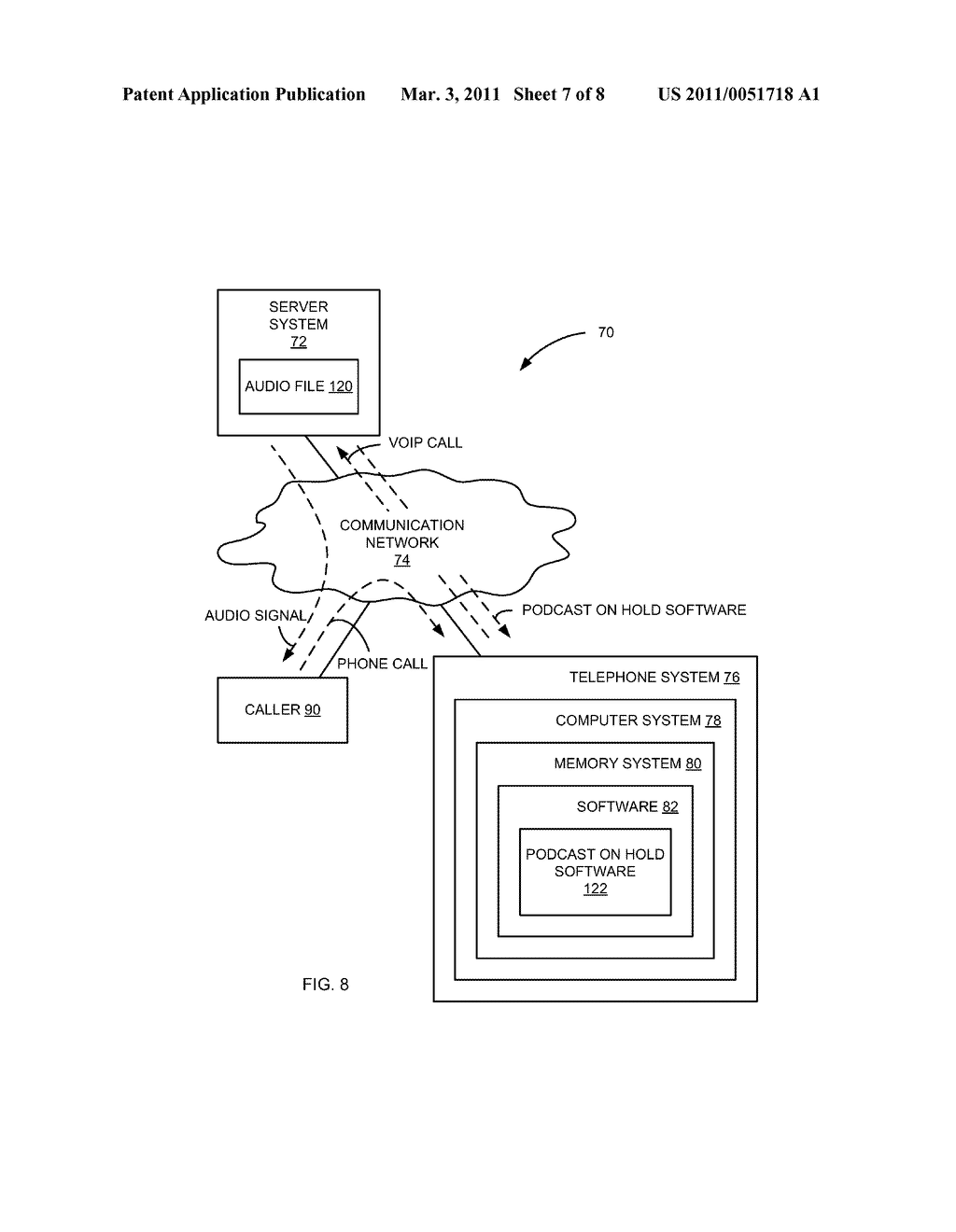 METHODS AND APPARATUS FOR DELIVERING AUDIO CONTENT TO A CALLER PLACED ON HOLD - diagram, schematic, and image 08