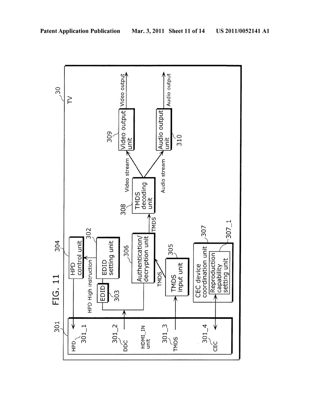 AUDIO-VIDEO OUTPUT DEVICE, AUDIO OUTPUT DEVICE, AUDIO-VIDEO REPRODUCTION DEVICE, AUDIO-VIDEO DATA REPRODUCTION SYSTEM, AND AUDIO-VIDEO DATA REPRODUCTION METHOD - diagram, schematic, and image 12