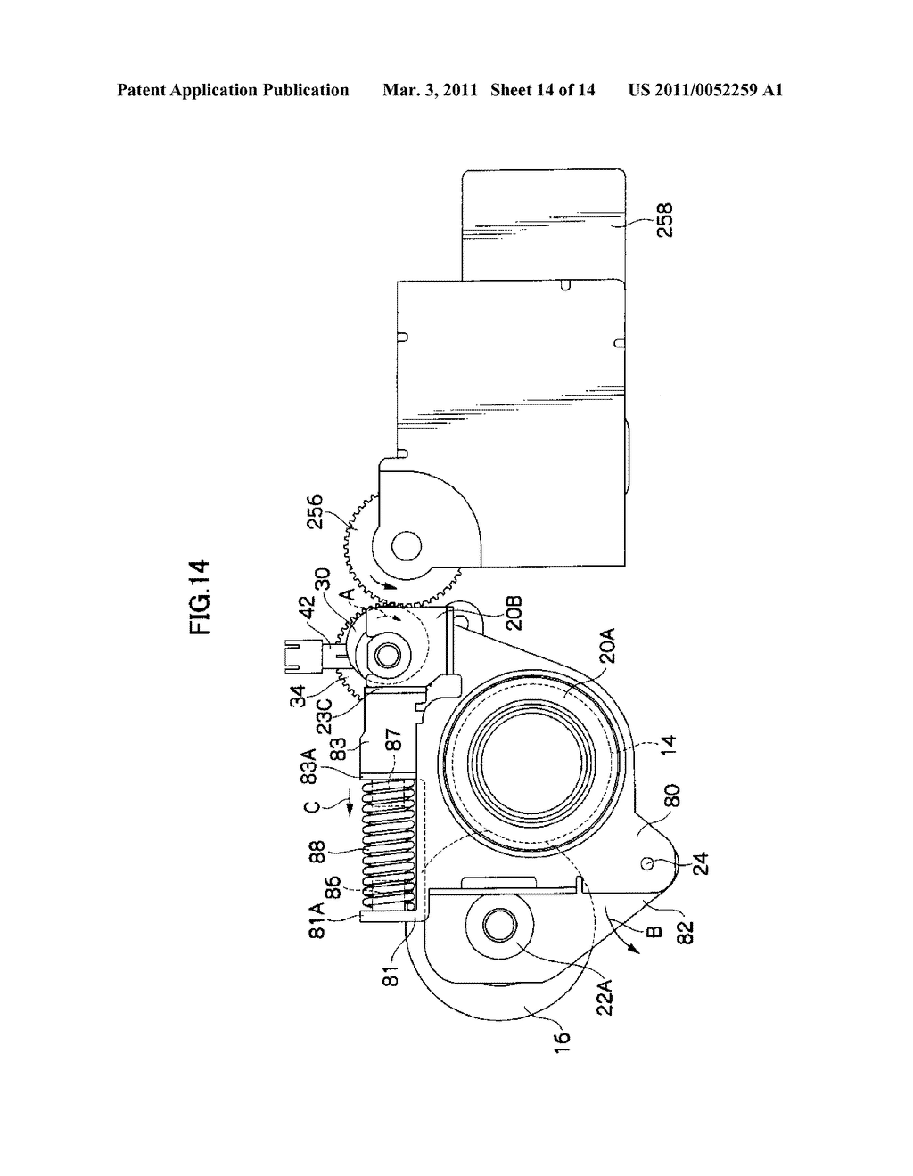 PRESSURE ADJUSTING MECHANISM FOR A FIXING DEVICE AND IMAGE FORMING APPARATUS - diagram, schematic, and image 15