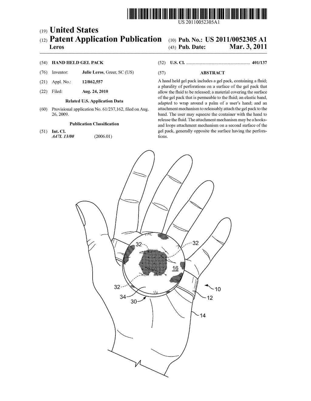 Hand held gel pack - diagram, schematic, and image 01