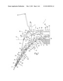 GUIDE DEVICE FOR SUPPORTING AN UNDERWATER PIPELINE, LAYING RAMP COMPRISING SUCH A GUIDE DEVICE, LAYING VESSEL EQUIPPED WITH SUCH A LAYING RAMP, AND METHOD OF CONTROLLING AN UNDERWATER-PIPELINE LAYING RAMP diagram and image