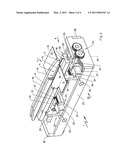 DEVICE FOR SHAPING A BOOK CASING SPINE TO BE ORIENTED APPROXIMATELY EVENLY DISTRIBUTED TOWARD A BOOK BLOCK SPINE diagram and image