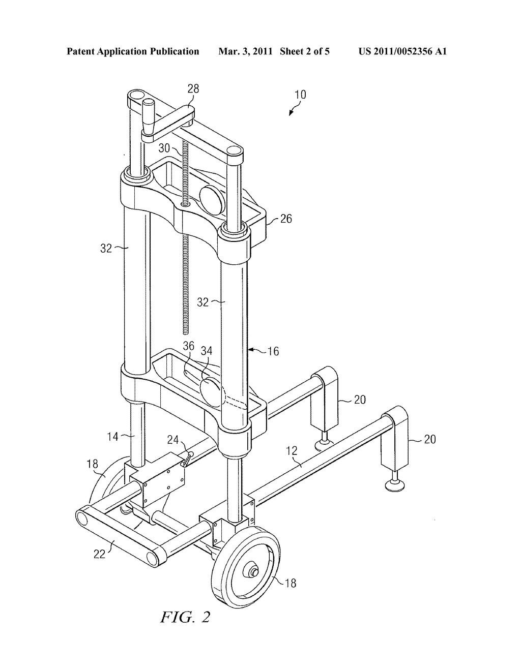 Multidimensional Lifting Handtruck - diagram, schematic, and image 03