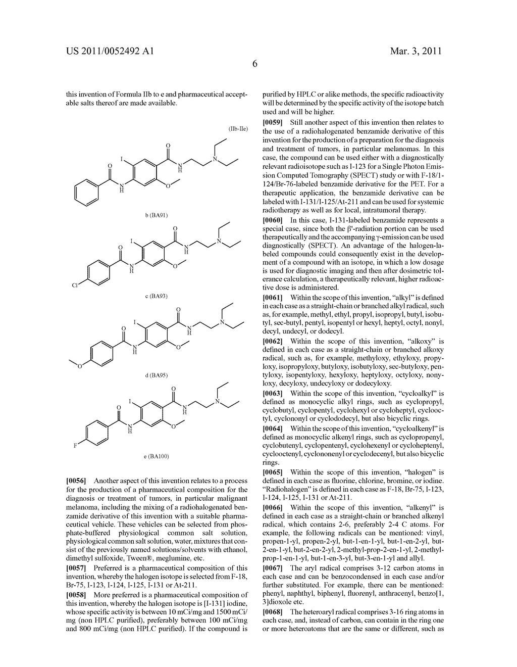 Radiohalogenated Benzamide Derivatives And Their Use In Tumor Diagnosis And Tumor Therapy - diagram, schematic, and image 07