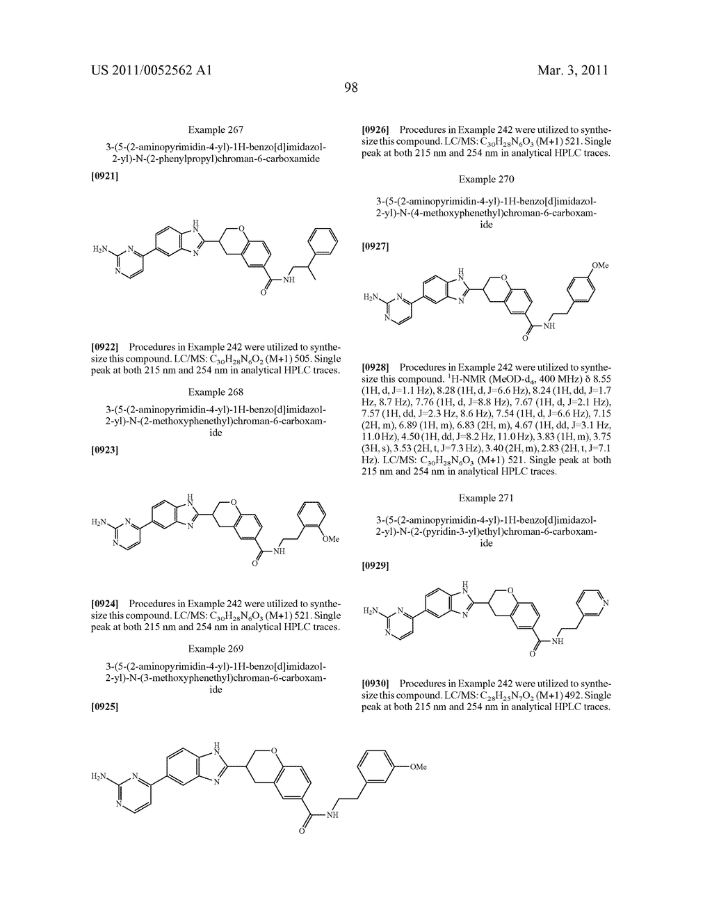 BENZIMIDAZOLES AND ANALOGS AS RHO KINASE INHIBITORS - diagram, schematic, and image 99