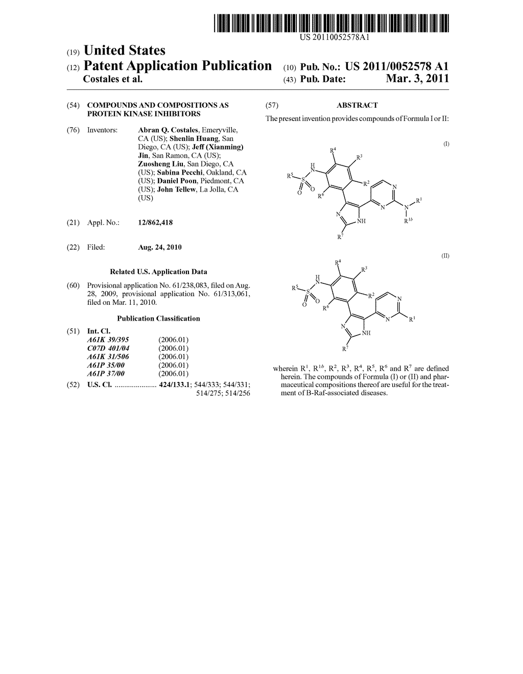 Compounds and Compositions as Protein Kinase Inhibitors - diagram, schematic, and image 01