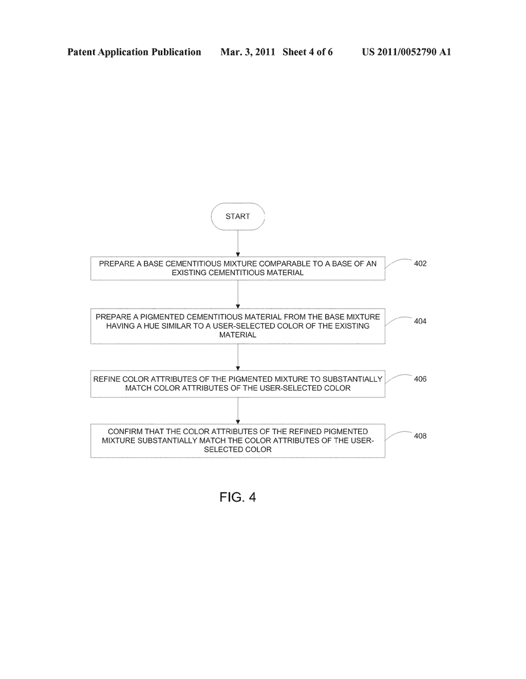 KITS FOR AND METHODS OF REPAIR, MAINTENANCE AND SUBSTANTIAL COLOR MATCH OF CEMENTITIOUS MATERIALS - diagram, schematic, and image 05