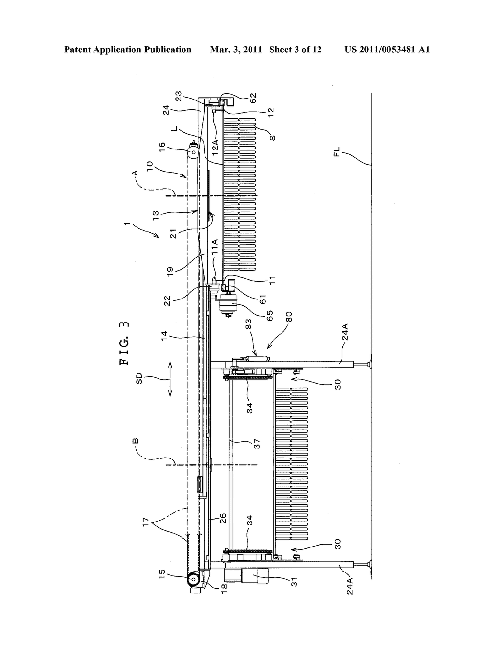 APPARATUS FOR TRANSFERRING A STICK WITH A STRAND OF SAUSAGE OR THE LIKE SUSPENDED THEREFROM - diagram, schematic, and image 04