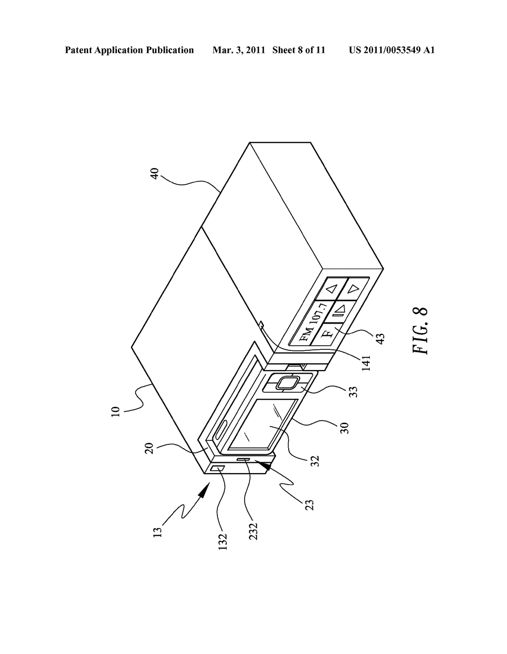 CAR STEREO UNIT WITH REMOVABLY COUPLED MOBILE COMMUNICATION DEVICE - diagram, schematic, and image 09