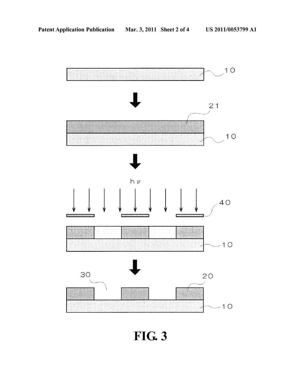 METHOD OF PRODUCING MICROARRAY SUBSTRATE, RADIATION-SENSITIVE COMPOSITION, PARTITION OF MICROARRAY SUBSTRATE, METHOD OF PRODUCING BIOCHIP, AND BIOCHIP - diagram, schematic, and image 03