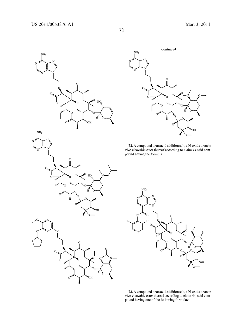  MACROLIDES AND THEIR USE - diagram, schematic, and image 79