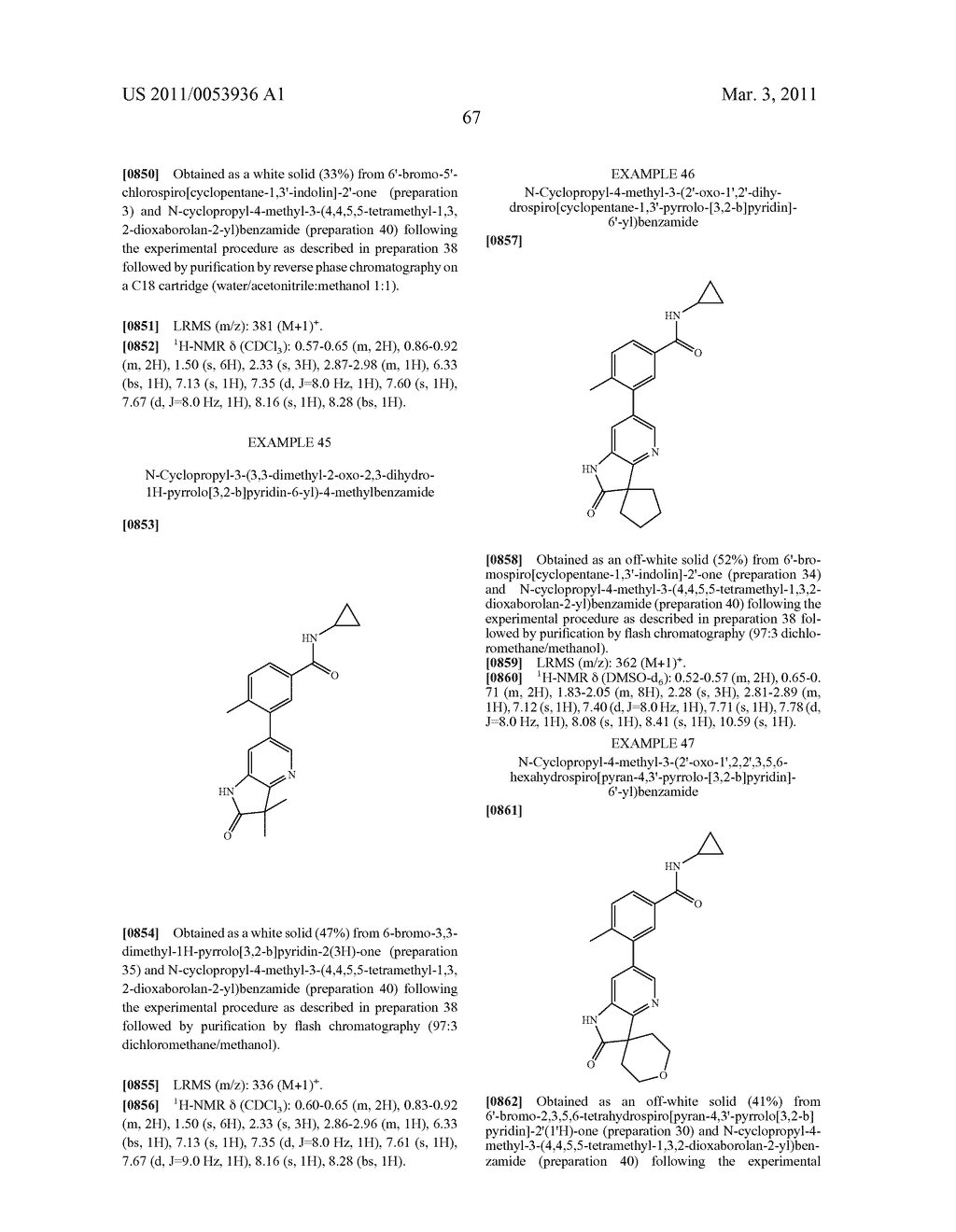  SUBSTITUTED SPIRO[CYCLOALKYL-1,3'-INDOL]-2'(1'H)-ONE DERIVATIVES AND THEIR USE AS P38 MITOGEN-ACTIVATED KINASE INHIBITORS - diagram, schematic, and image 68