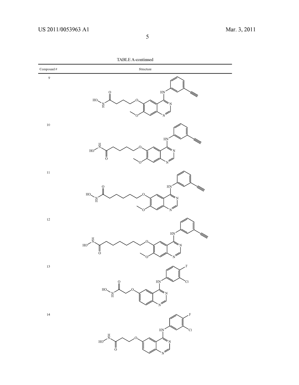 TARTRATE SALTS OF QUINAZOLINE BASED EGFR INHIBITORS CONTAINING A ZINC BINDING MOIETY - diagram, schematic, and image 26