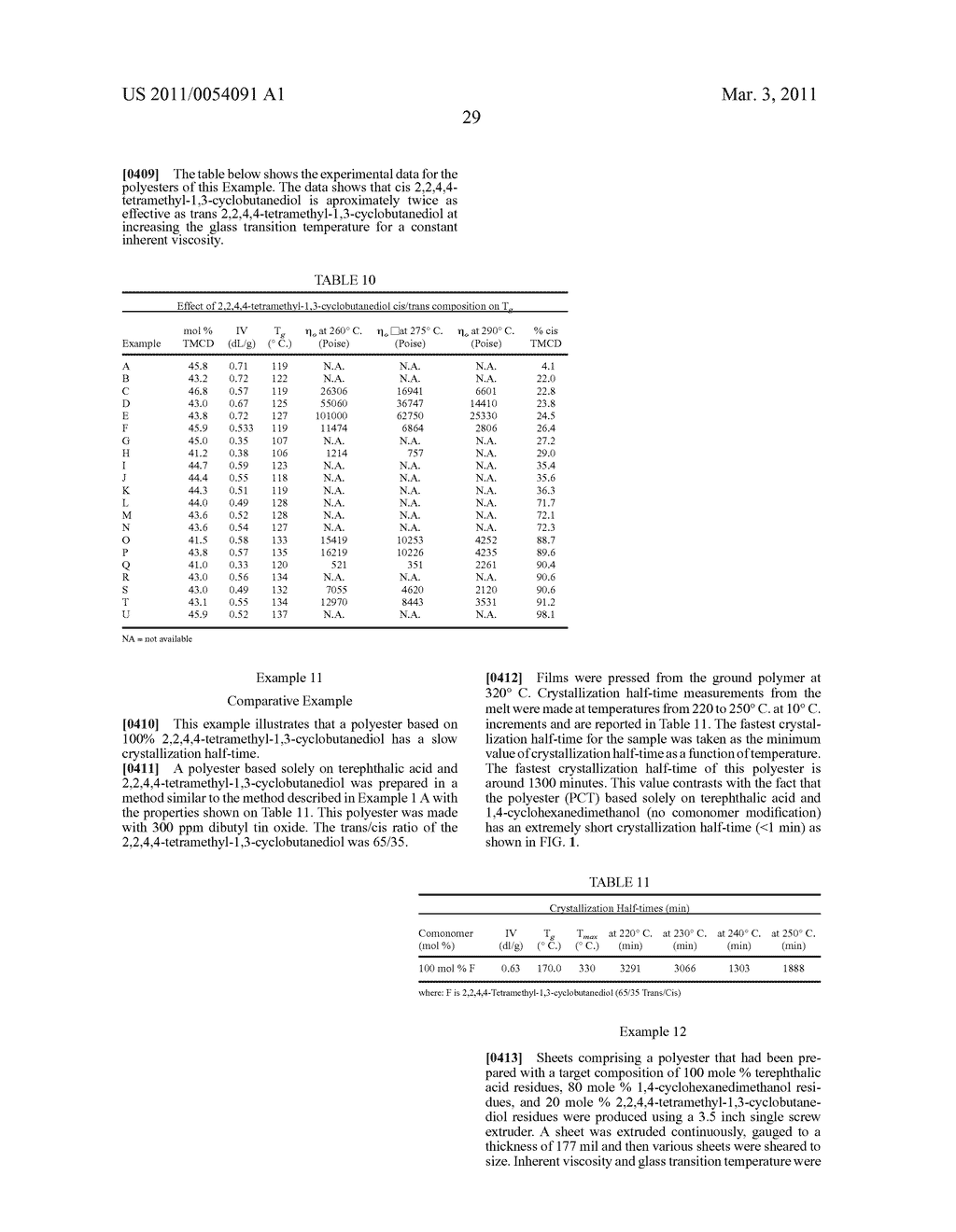 FILM(S) AND/OR SHEET(S) COMPRISING POLYESTER COMPOSITIONS WHICH COMPRISE CYCLOBUTANEDIOL AND HAVE A CERTAIN COMBINATION OF INHERENT VISCOSITY AND MODERATE GLASS TRANSITION TEMPERATURE - diagram, schematic, and image 33