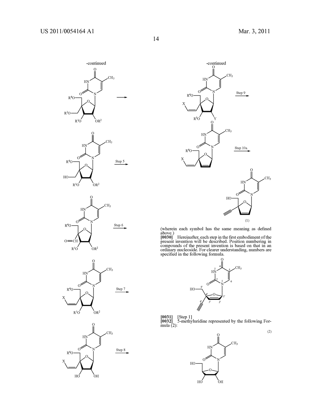 PRODUCTION PROCESS OF ETHYNYLTHYMIDINE COMPOUNDS FROM 5-METHYLURIDINE AS A STARTING MATERIAL - diagram, schematic, and image 16