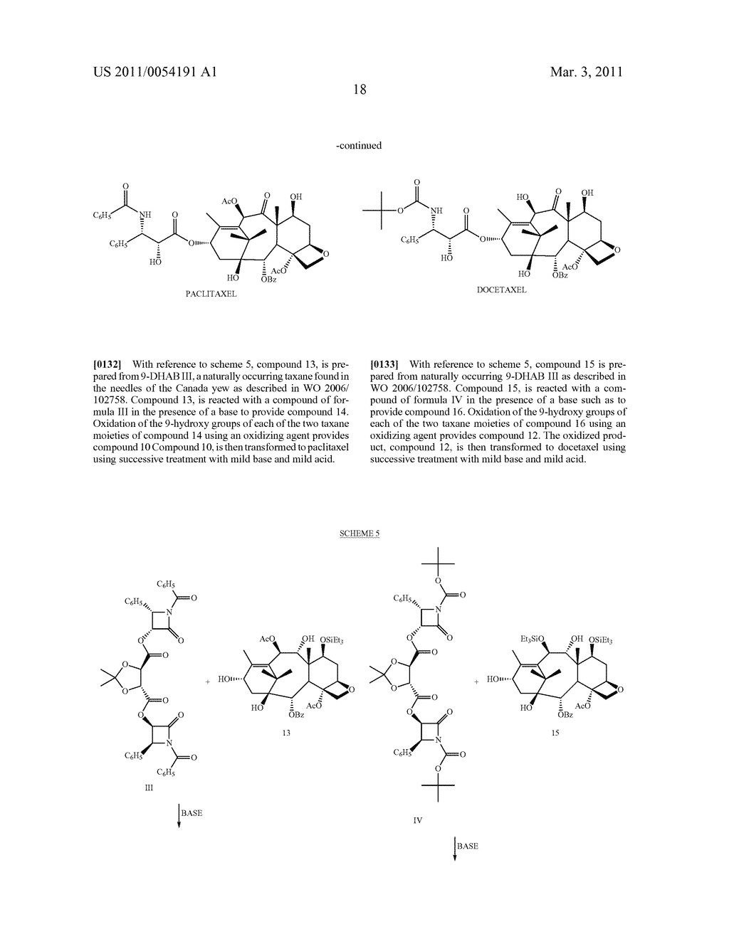 NEW METHODS FOR THE PREPARATION OF TAXANES USING CHIRAL AUXILIARIES - diagram, schematic, and image 19