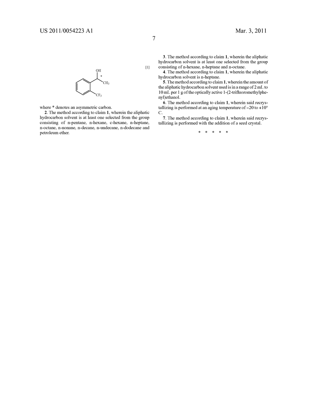 Method for Purifying Optically Active 1-(2-Trifluoromethylphenyl)Ethanol - diagram, schematic, and image 08