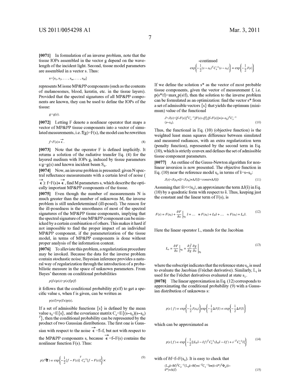 OPTICAL METHOD FOR DETERMINING MORPHOLOGICAL PARAMETERS AND PHYSIOLOGICAL PROPERTIES OF TISSUE - diagram, schematic, and image 16