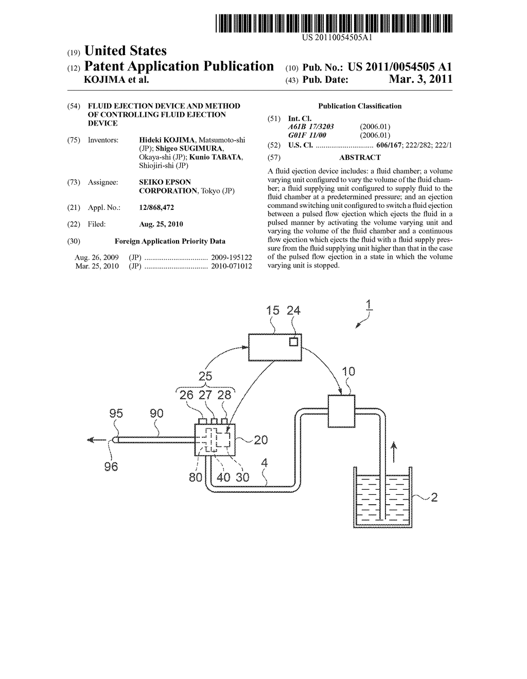 FLUID EJECTION DEVICE AND METHOD OF CONTROLLING FLUID EJECTION DEVICE - diagram, schematic, and image 01