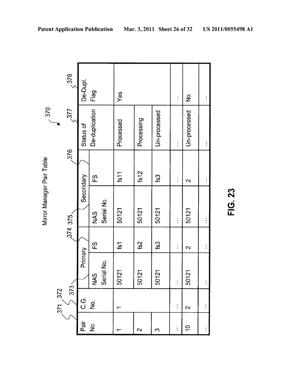 METHOD AND APPARATUS FOR DE-DUPLICATION AFTER MIRROR OPERATION - diagram, schematic, and image 27