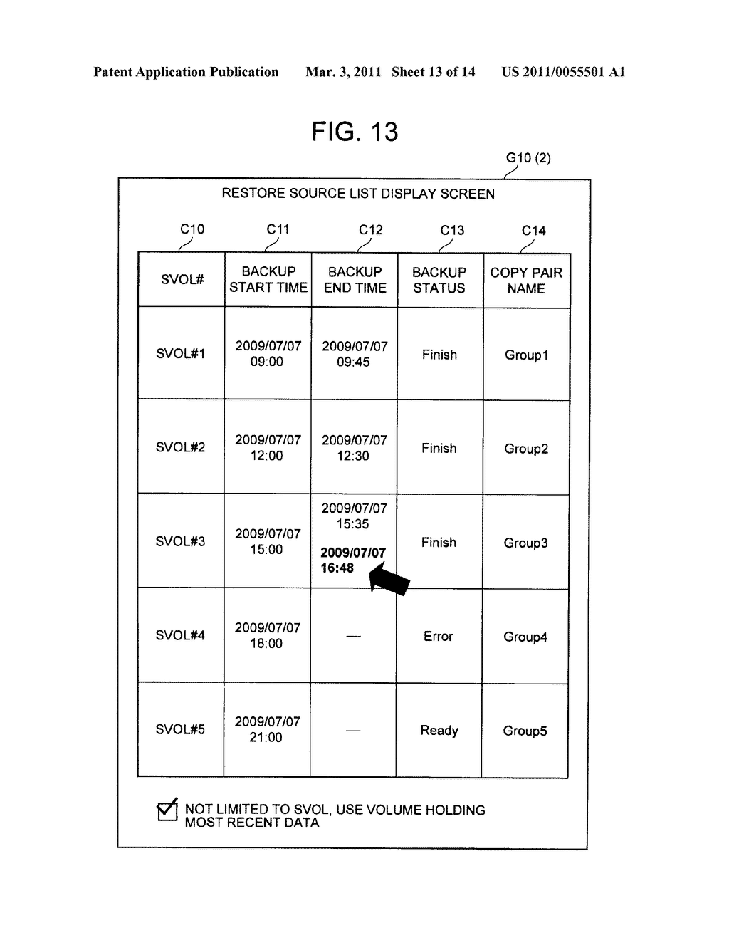 DATA BACKUP MANAGEMENT SYSTEM, COMPUTER SYSTEM, AND PROGRAM RECORDING MEDIUM - diagram, schematic, and image 14