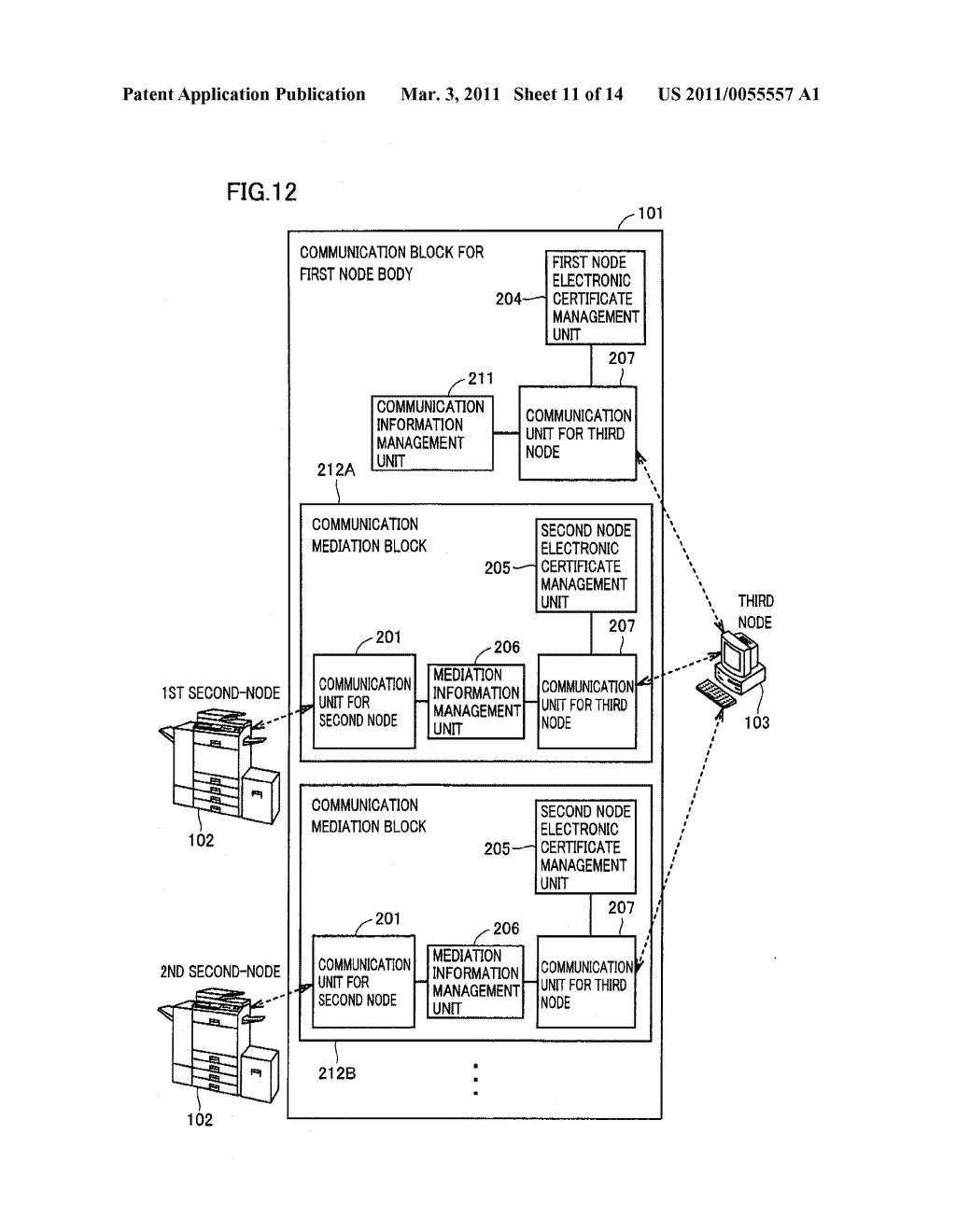 COMMUNICATION APPARATUS MEDIATING COMMUNICATION BETWEEN INSTRUMENTS - diagram, schematic, and image 12