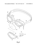 STRUCTURE OF SWIMMING GOGGLES diagram and image