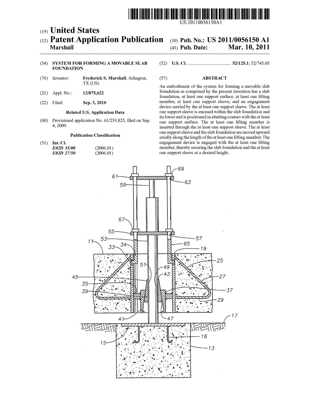 System for Forming a Movable Slab Foundation - diagram, schematic, and image 01