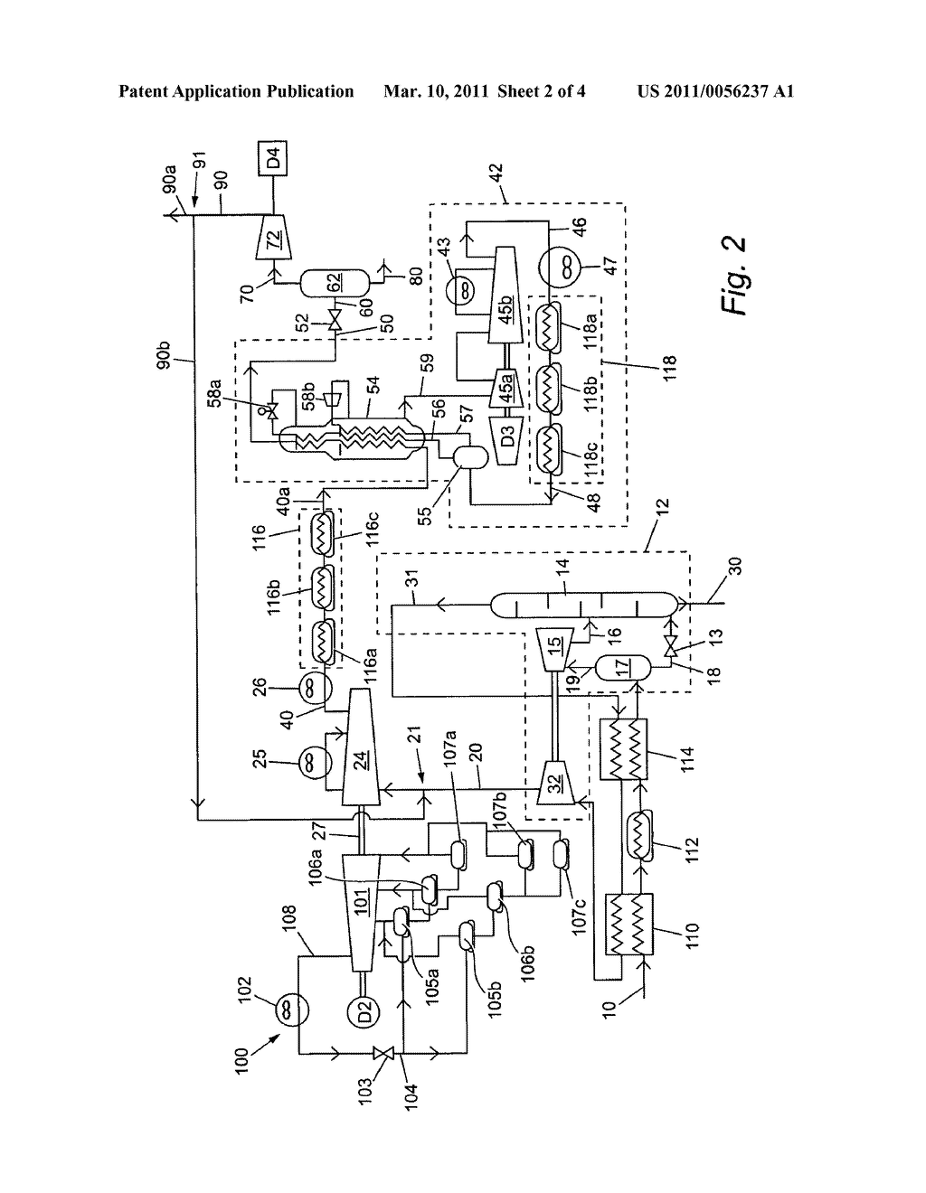 METHOD AND APPARATUS FOR LIQUEFYING A HYDROCARBON STREAM - diagram, schematic, and image 03