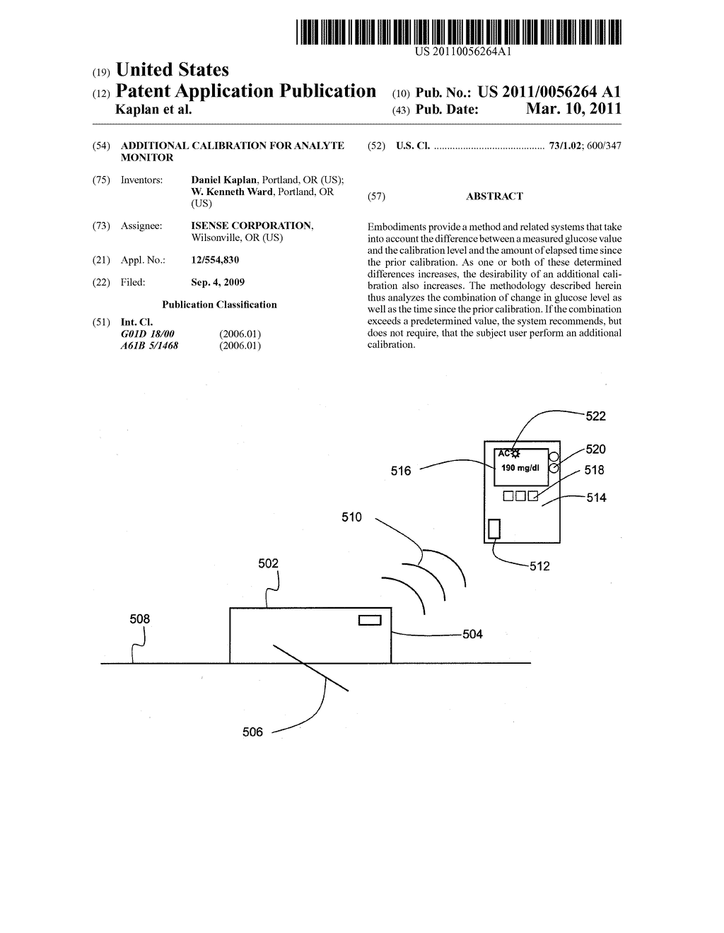 ADDITIONAL CALIBRATION FOR ANALYTE MONITOR - diagram, schematic, and image 01