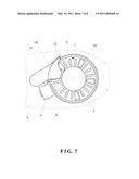 ROULETTE WHEEL-TYPE FUNNEL DEVICE FOR USE WITH HOPPER OF PAINTBALL MARKER diagram and image