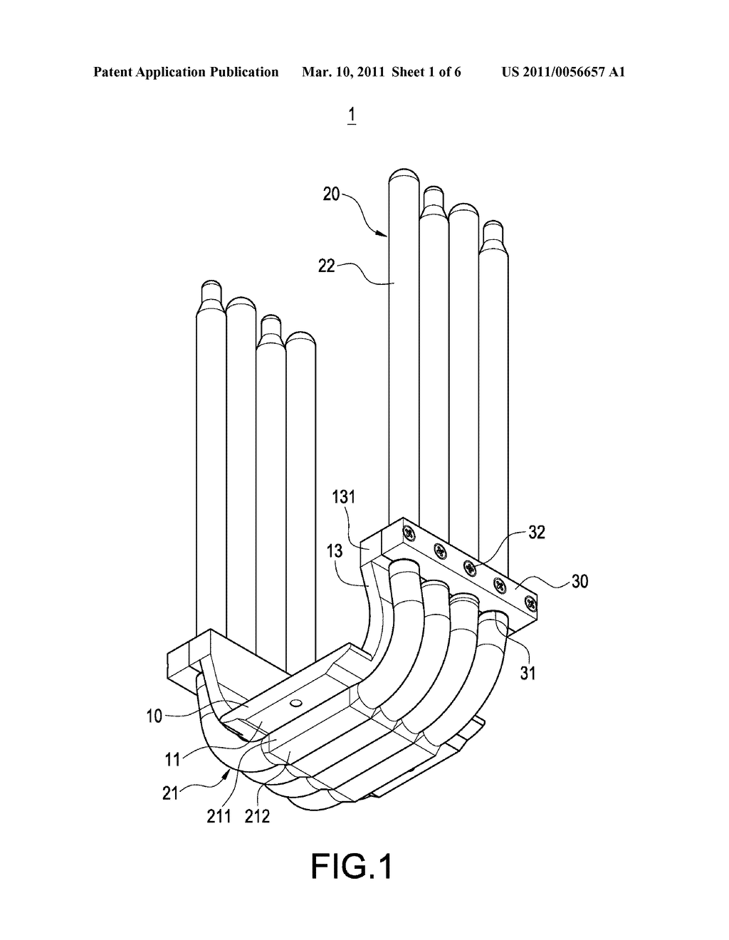 FIXING ASSEMBLY FOR HEAT-ABSORBING SURFACES OF JUXTAPOSED HEAT PIPES AND HEAT SINK HAVING THE SAME - diagram, schematic, and image 02