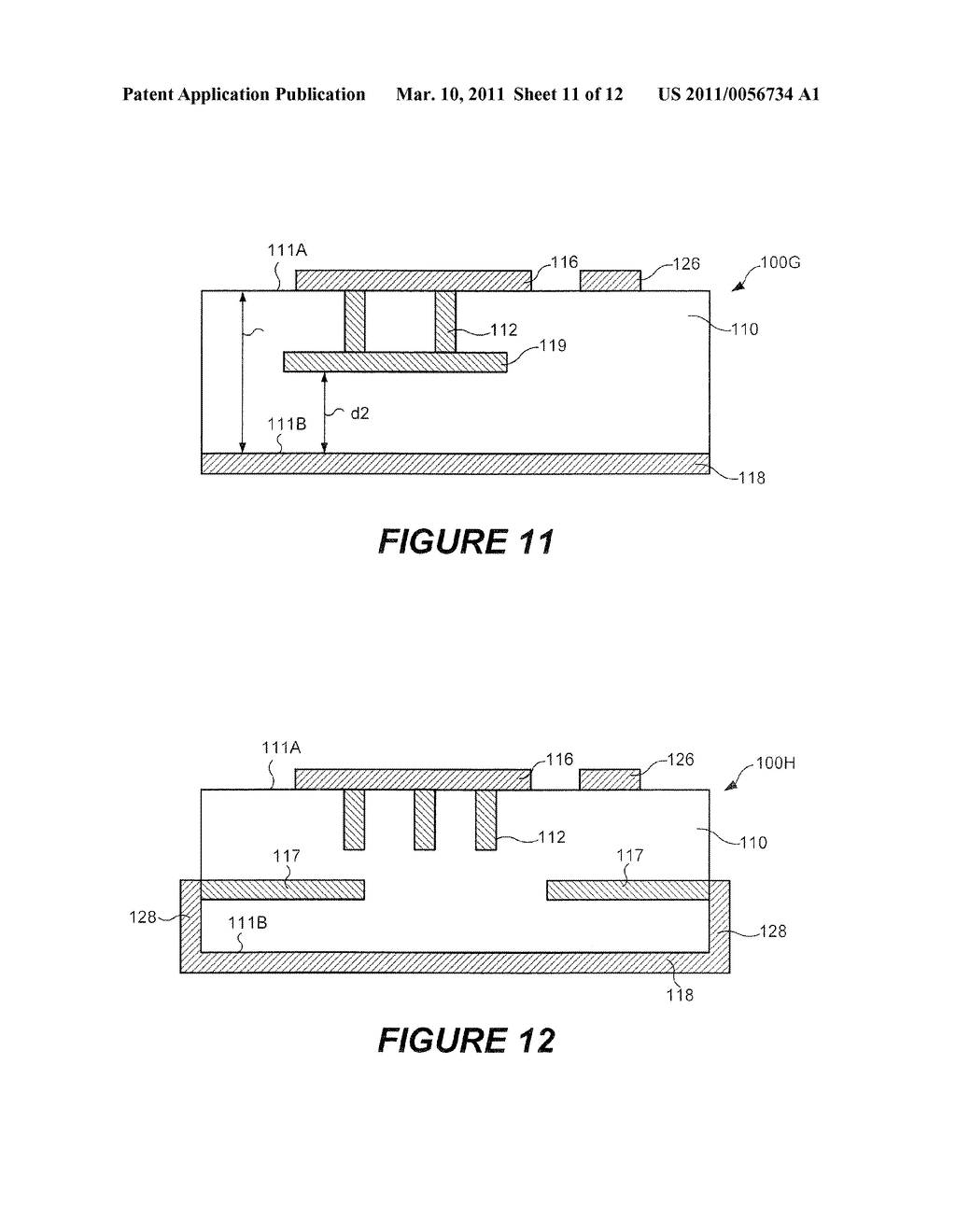 ELECTRONIC DEVICE SUBMOUNTS WITH THERMALLY CONDUCTIVE VIAS AND LIGHT EMITTING DEVICES INCLUDING THE SAME - diagram, schematic, and image 12