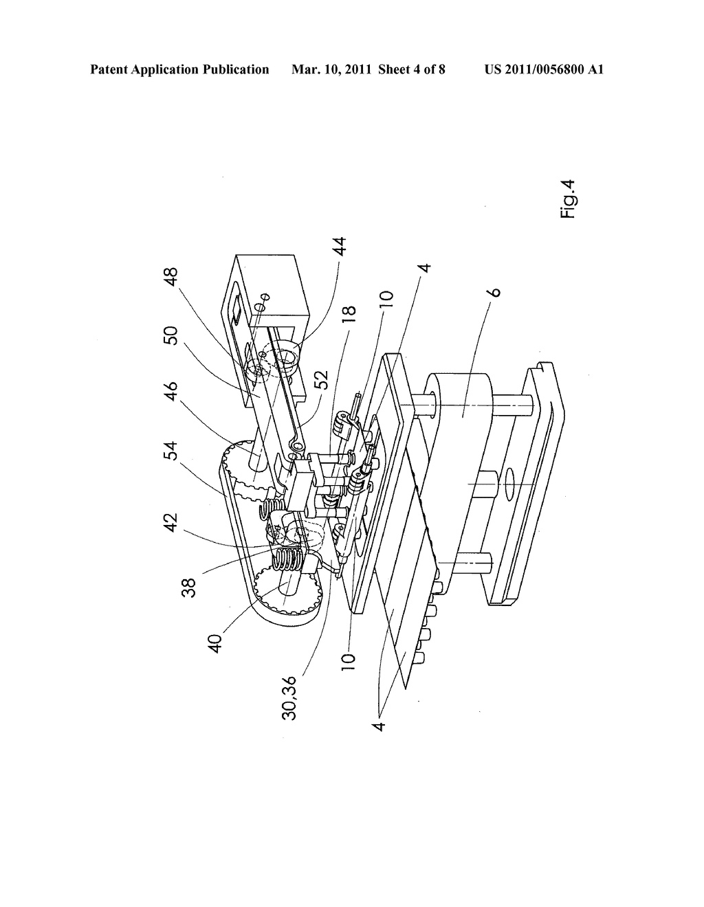 DEVICE FOR TRANSPORTING FLAT OBJECTS - diagram, schematic, and image 05