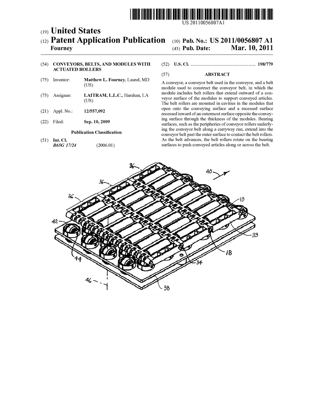 CONVEYORS, BELTS, AND MODULES WITH ACTUATED ROLLERS - diagram, schematic, and image 01