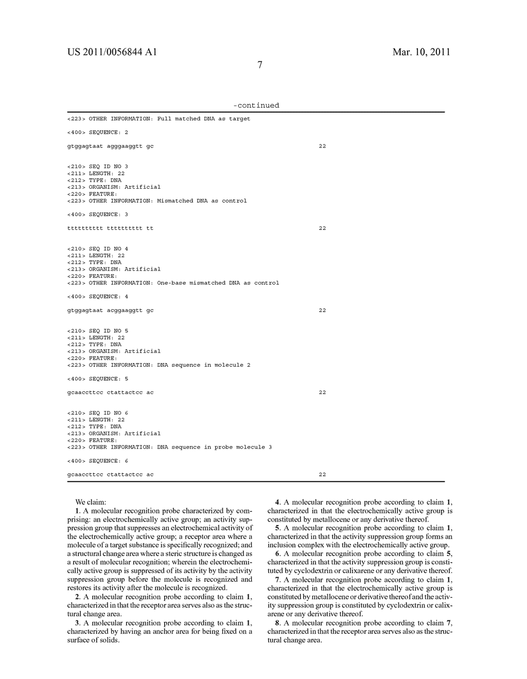 ELECTROCHEMICAL MOLECULAR RECOGNITION PROBES - diagram, schematic, and image 13