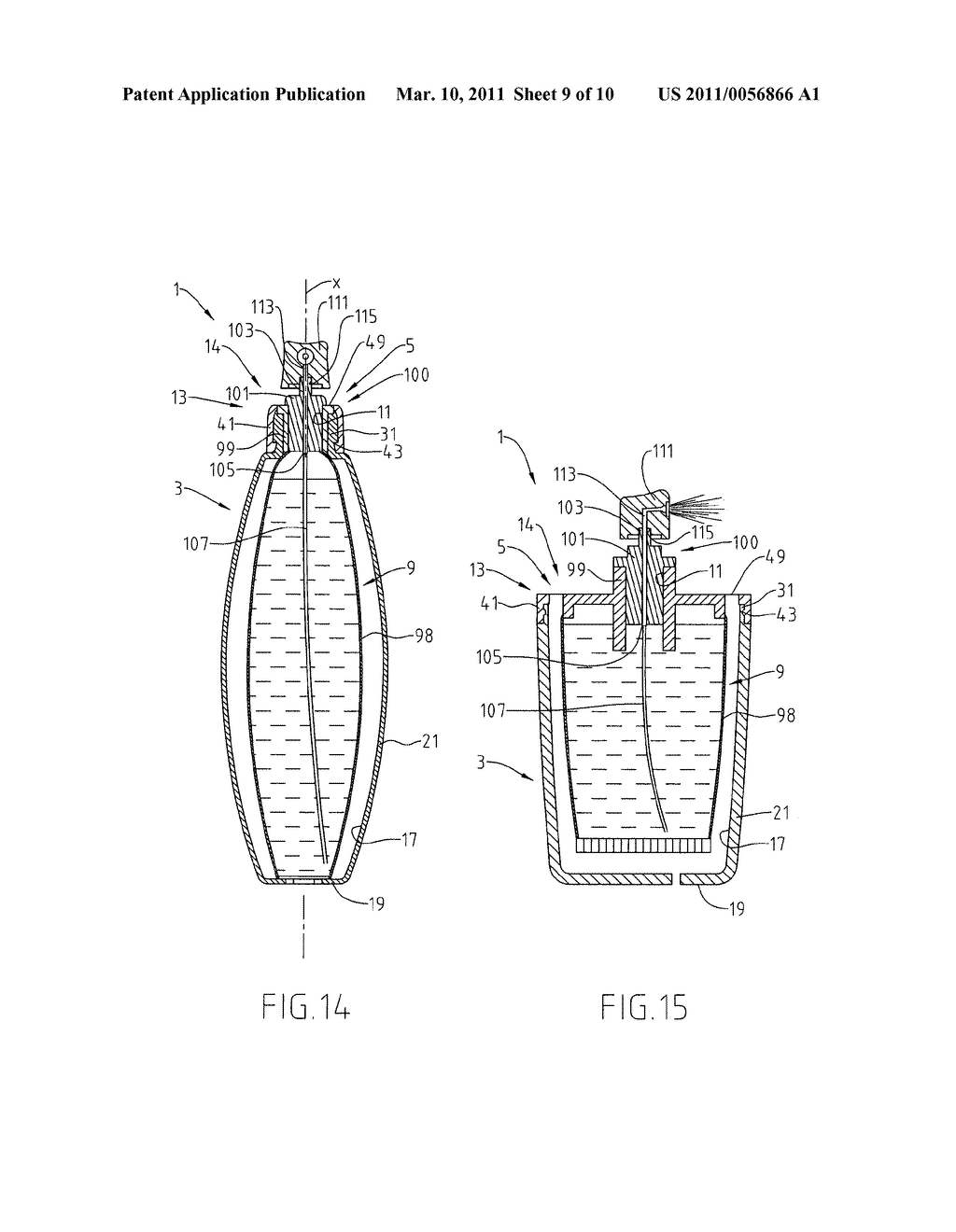 REFILLABLE PACKAGING DEVICE FOR A COSMETIC PRODUCT AND ASSOCIATED REFILL - diagram, schematic, and image 10
