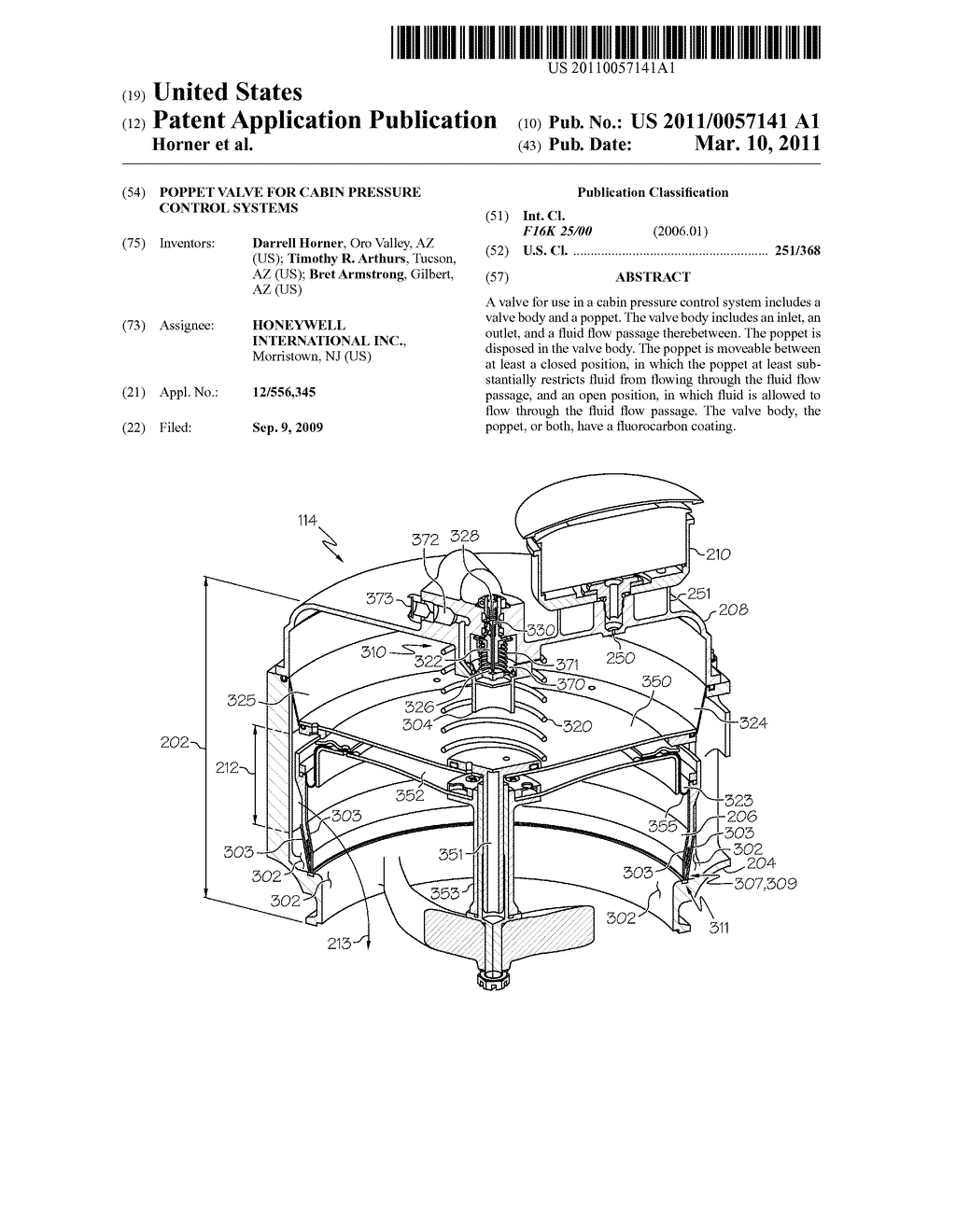 POPPET VALVE FOR CABIN PRESSURE CONTROL SYSTEMS - diagram, schematic, and image 01