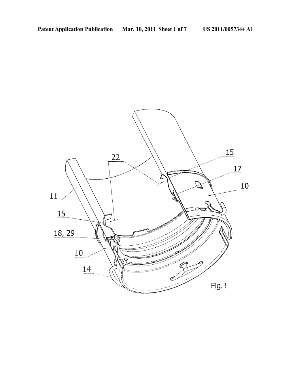 METHOD AND DEVICE FOR THE MOLDING OF PLUGS AS PART OF A PIPE CONNECTION - diagram, schematic, and image 02