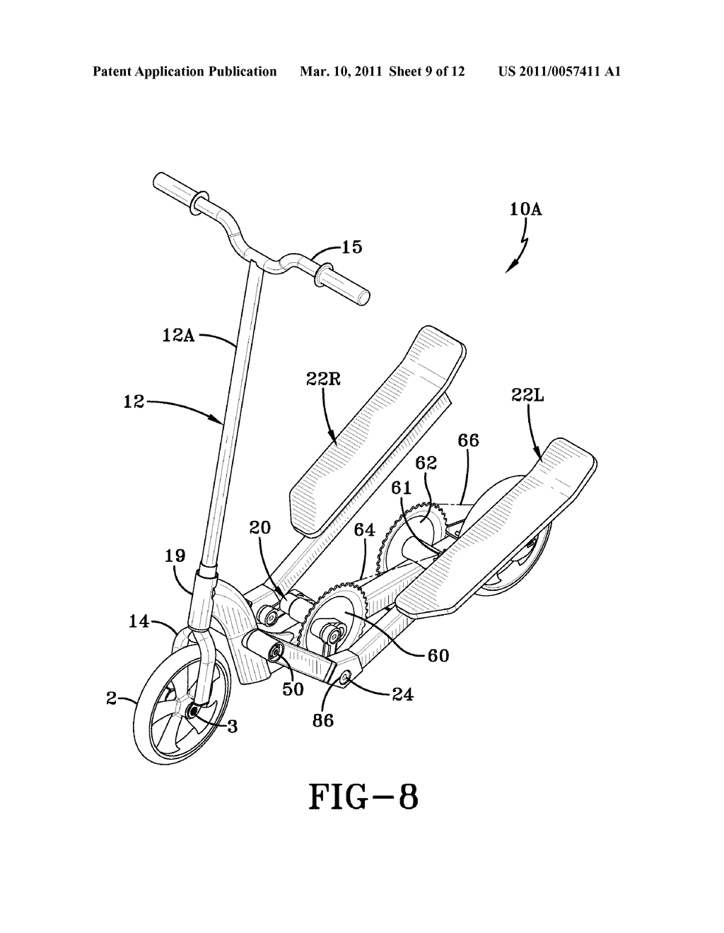 SCOOTER AND PEDAL DRIVE ASSEMBLY - diagram, schematic, and image 10