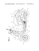 LUGGAGE SUPPORT HOOK FOR A SCOOTER-TYPE MOTORCYCLE, AND MOTORCYCLE INCORPORATING SAME diagram and image