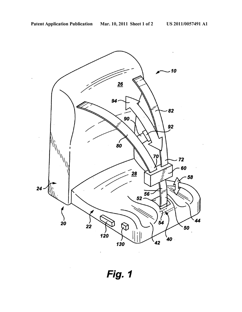 Self-contained multi-adjustable child safety seat - diagram, schematic, and image 02